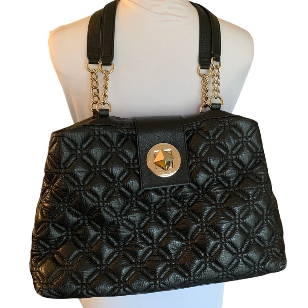 Kate Spade Astor Court Elena Quilted Twist Diamond Lock Shoulder Bag - Picture 3 of 14